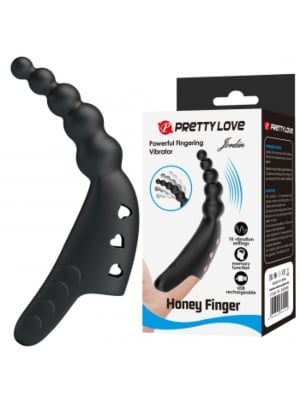 PRETTY LOVE - JORDIN FINGER VIBRATOR 10 VIBRATIONS BLACK