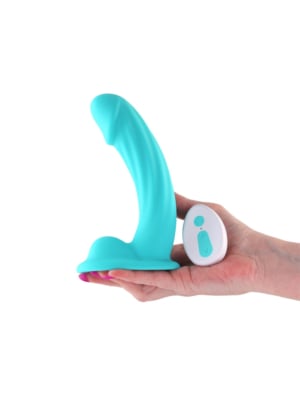 COLOURS CURVE VIBRATING 6 INCH DILDO TEAL