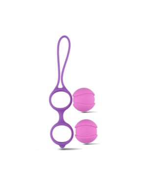 Vaginal balls Bi-Balls Double Purple