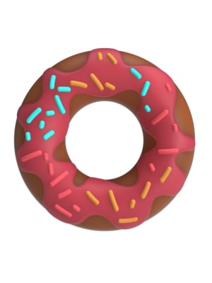 Pretty Love Berry Super Donut Silicone Cock Ring