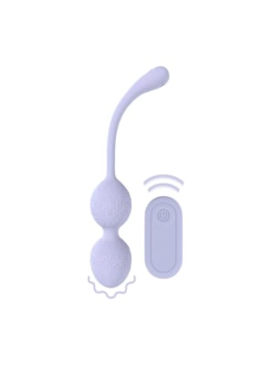 Vibrating Bead Kegel with Remote Control - Lavender