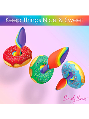 Rainbow Silicone Anal Plug Set