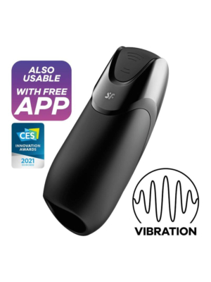 Satisfyer Masturbator Men Vibration Black App Controlled