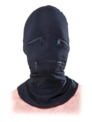 Fetish Fantasy Series Zipper Face Hood – Black