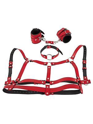 Bad Kitty Harness Set red