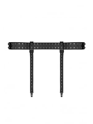 Ouch! Skulls and Bones - Garter Belt with Skulls - Black