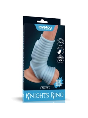 Vibrating Wave Knights Ring with Scrotum Sleeve