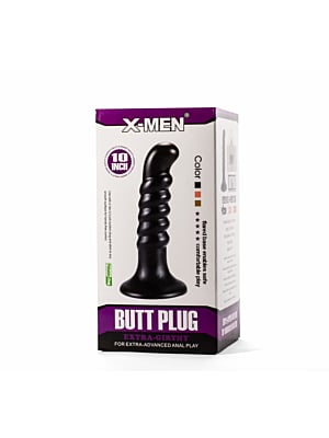X-Men 10" Extra Girthy Butt Plug Black IV