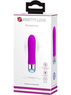 Μόβ δονητής Sampson- Pretty Love- 12,5cm