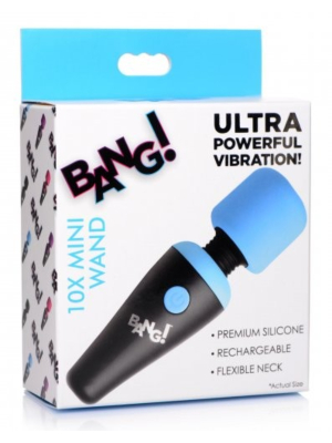 XR Brand Mini Rechargeable Wand Massager Blue Silicone