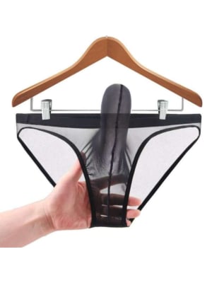 Men's Elastic Mesh Panty Black