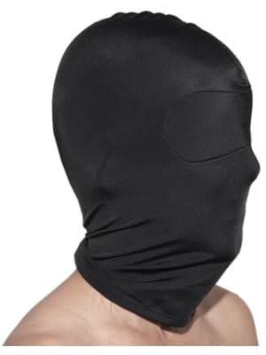 No Hole Fetish Hood - Black