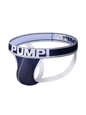 Sexy Jockstrap for Men Blue/White Pump