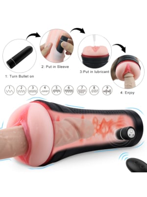 Masturbator Maduro Remote Control 9 Modes Vibration USB 