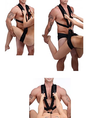 Soft Lining Body-to-Body Swing Sex Support System Black