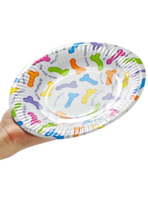 Set of 6 plates with funny Dicks