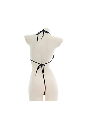 Micro Body with Bows, Black, OS