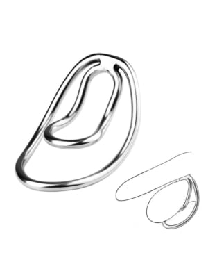 Fufu Chastity Device, Metal, Silver
