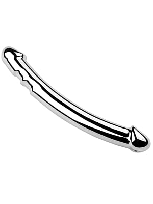 Dildo Heavy Metal, Argintiu, 19.5 cm