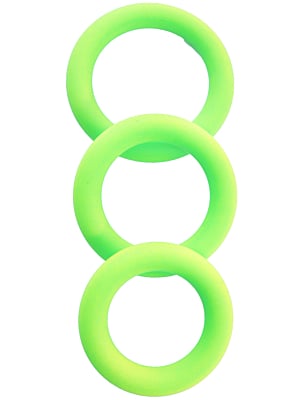 3 Δαχτυλίδια Πέους Σιλικόνης Cock Rings Set (Πράσινα) - Guilty Toys