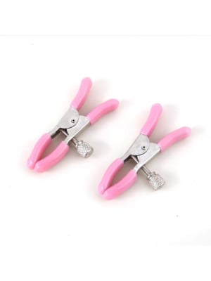 Cuties Nipple Clamps, Metal, Pink