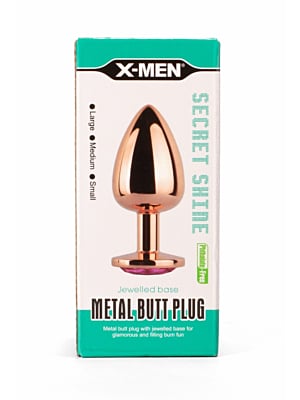X-MEN Secret Shade Metal Butt Plug Rose M