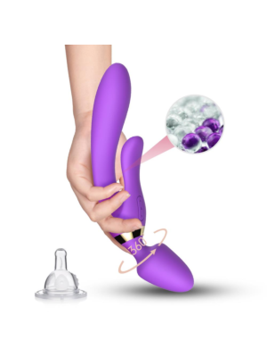 Elegant 2 σε 1 Magic Wand Δονητής Κουνελάκι - Μωβ