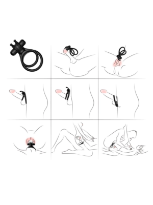 Δονούμενο Δαχτυλίδι Πέους Stay Hard Cock Ring - Μαύρο