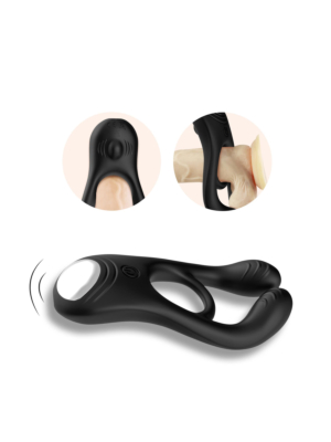 Veyron Vibrating Cock Ring with Remote Control – 9 Functions – Black