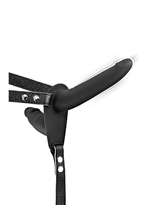 Double Strapless Strap-on Vibrant Black