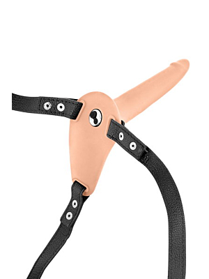 Simple Strap-On Ζώνη με Δονούμενο Dildo (Skin) - Fetish Tentation