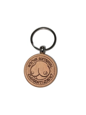 Diablo Picante - Wooden breast-shaped keychain