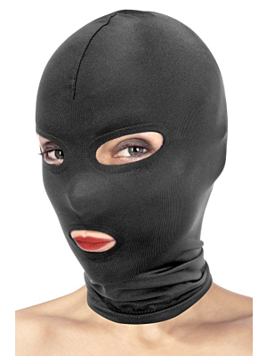 3 hole Hood - Open eyes and mouth spandex mask  - black