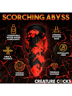 Fire Demon - Monster Silicone Dildo - Red/Black