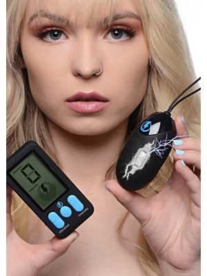 5X Vibrating & E-Stim Silicone Egg + Remote