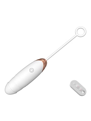 Vibrating Love Egg with Thrusting & Heating – 7 Functions – Remote Control – White