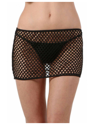Fishnet mini skirt Black-2XL3XL