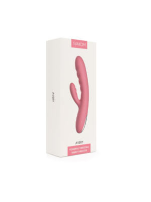 Svakom - Avery Powerful Thrusting Vibrator Strawberry Pink