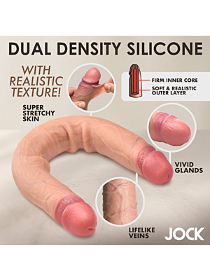 Double Silicone Dildo Jock Real Skin 40 Cm