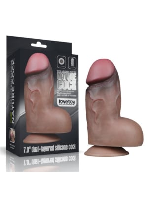 Ρεαλιστικό Ομοίωμα Πέους Σιλικόνης Dual Layered Nature Cock 18 cm