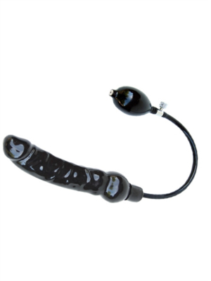 Inflatable Solid Dildo - Black L