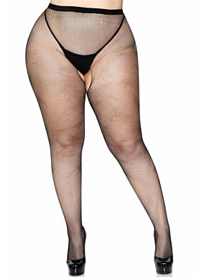 Plus Size Crotchless Pantyhose