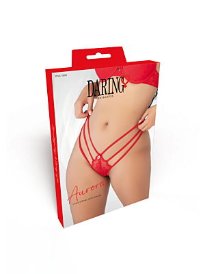 Daring Intimates Mix & Match Lace String with Straps - Red