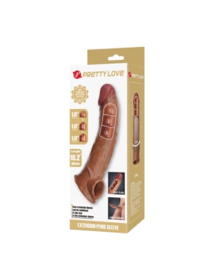 Pretty Love Extension Penis Sleeve 10,2" Brown