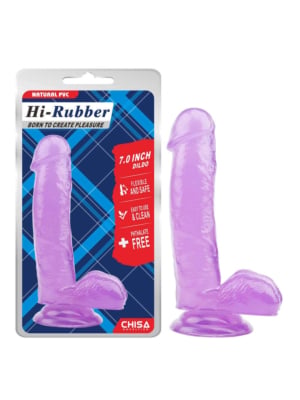Realistic Dildo Rubber Purple