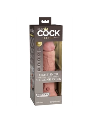 Δονούμενο Ρεαλιστικό Πέος Σιλικόνης Dual Density King Cock 20 cm (Light) - Pipedream