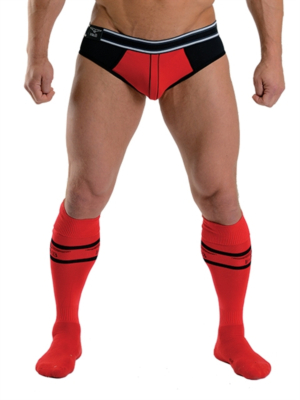 Mister B URBAN Football Socks with Pocket Red 42-46