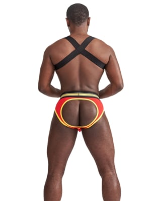 Mister B - X-Back Elastic Harness Black-Yellow
