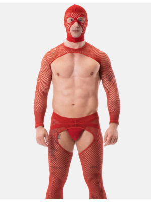 Barcode Berlin Fishnet Sleeves Poggio Red