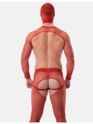 Barcode Berlin Fishnet Sleeves Poggio Red
